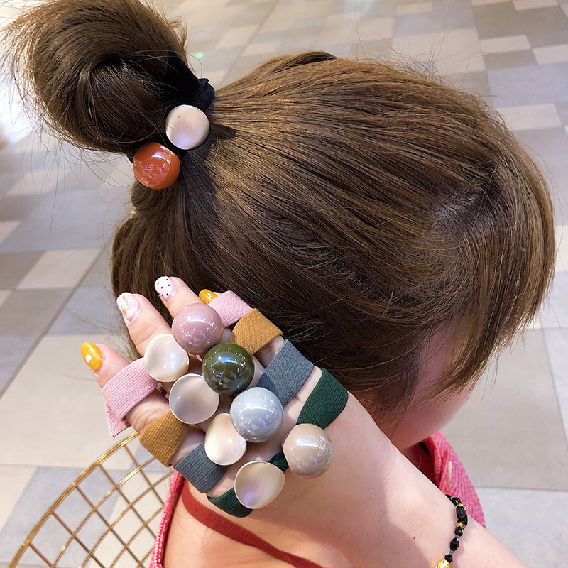 Women Accessories Sale - 女の子と女性のためのシンプルな韓国のシュシュ,伸縮性のあるヘアバンド,ヘアアクセサリー,リングホルダー,装飾品,特別オファー