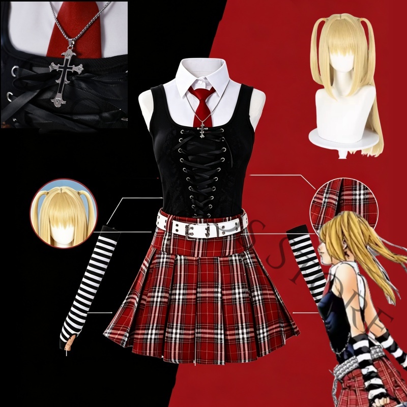 Women'S Red Accessories - アニメ ミサ・アマネ ミサミサ コスプレ衣装 トップス ベスト