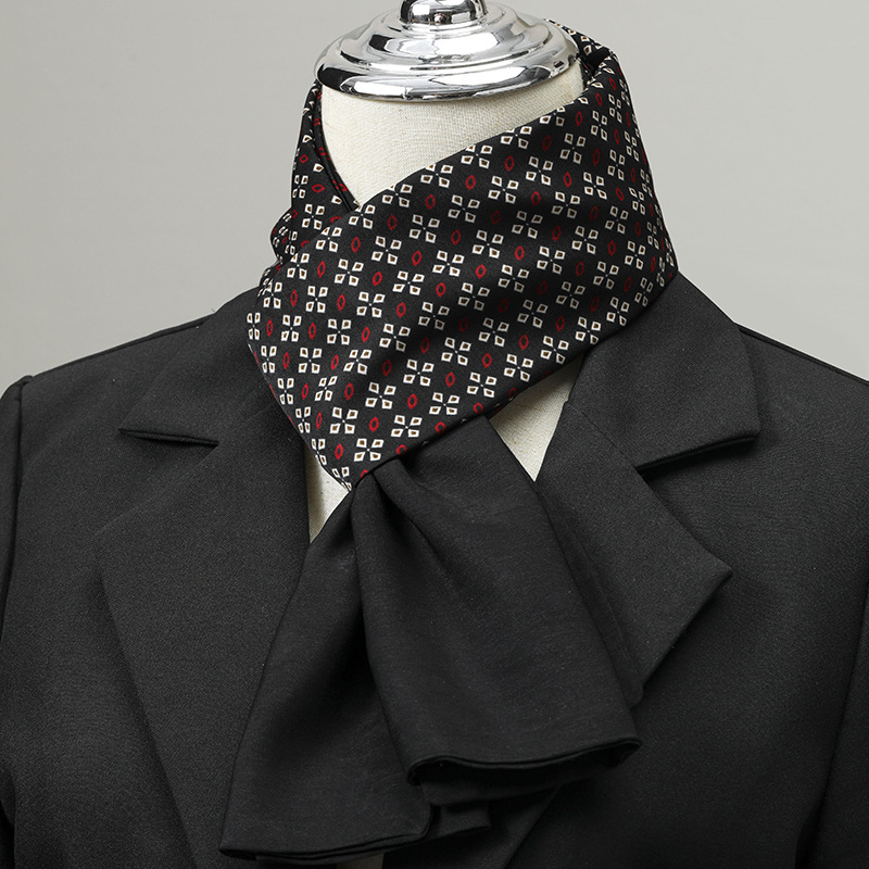Silk Scarf Square - メンズスカーフ イミテーションシルク ネックスカーフ 小さな正方形 スーツシャツの襟ネック スーツネック