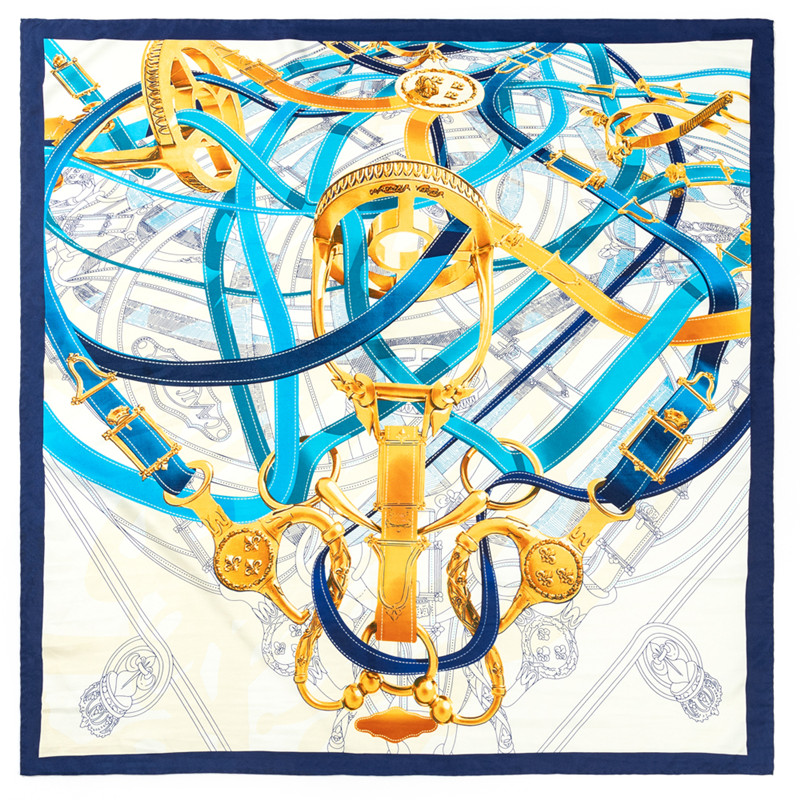 女性用ツイルシルクスカーフ,ティムパニプリント,スクエアスカ - Silk Scarf Square のレビューと価格
