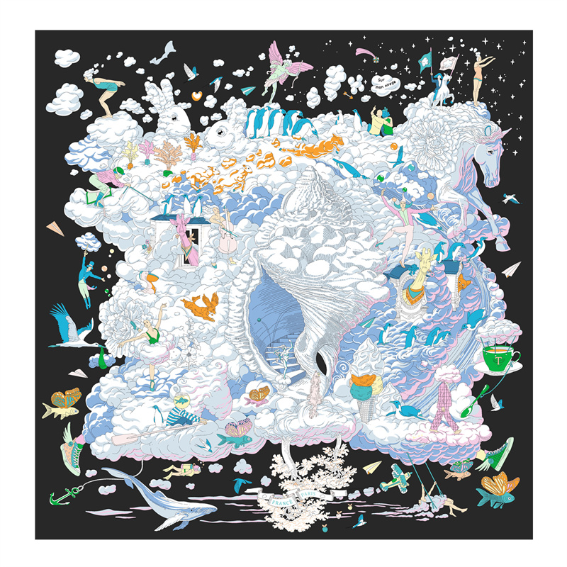 Pobingツイルシルクスカーフ女性ユーロ馬印刷正方形のスカ - Silk Scarf Square のレビューと価格