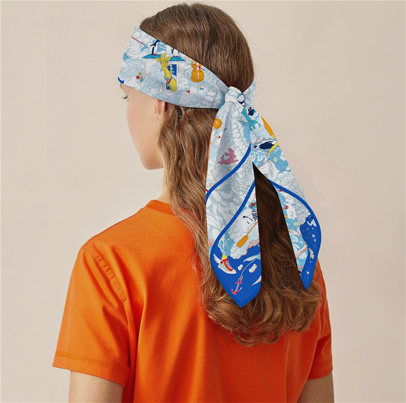 Pobingツイルシルクスカーフ女性ユーロ馬印刷正方形のスカ - Silk Scarf Square のレビューと価格