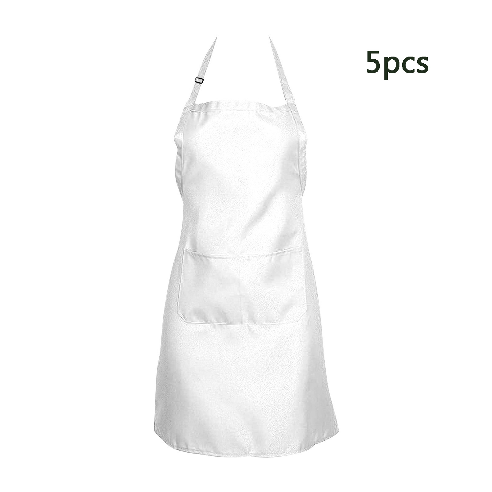 1/3 個白キッチンエプロン女性男性シェフ作業エプロングリル - Women Kitchen Accessories のレビューと価格
