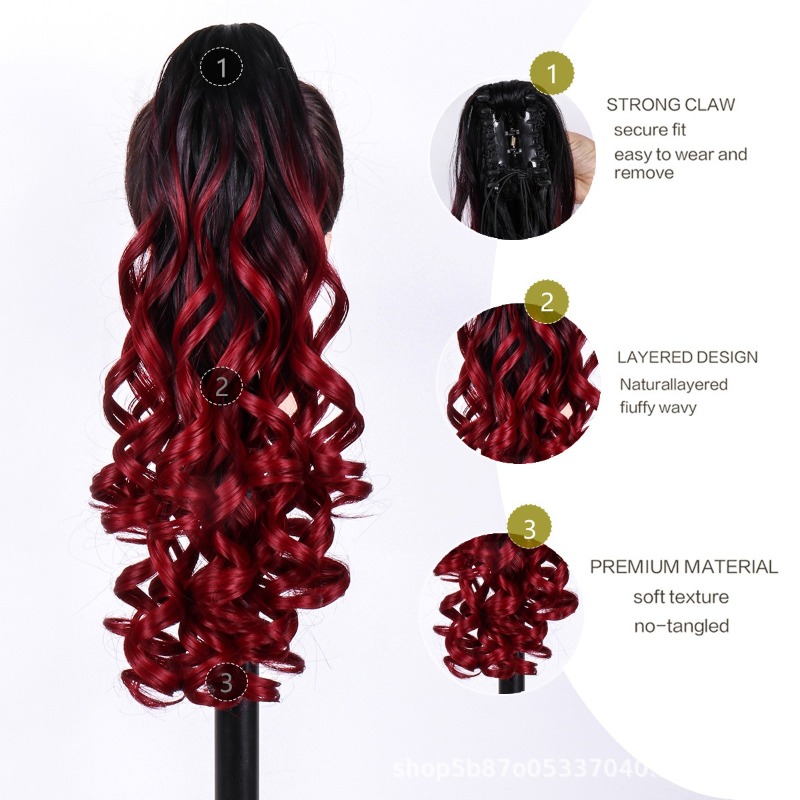 音楽祭レディヘアクロウクリップロングカーリーヘアパーティー服 - Women'S Accessories Clothing のレビューと価格