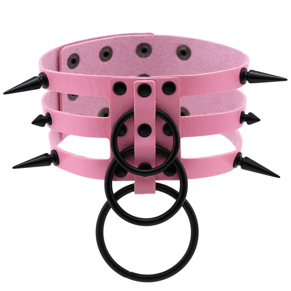 ファッション、レディース、メンズ、黒、スタッズ付き、レザーチ - Women'S Emo Accessories のレビューと価格