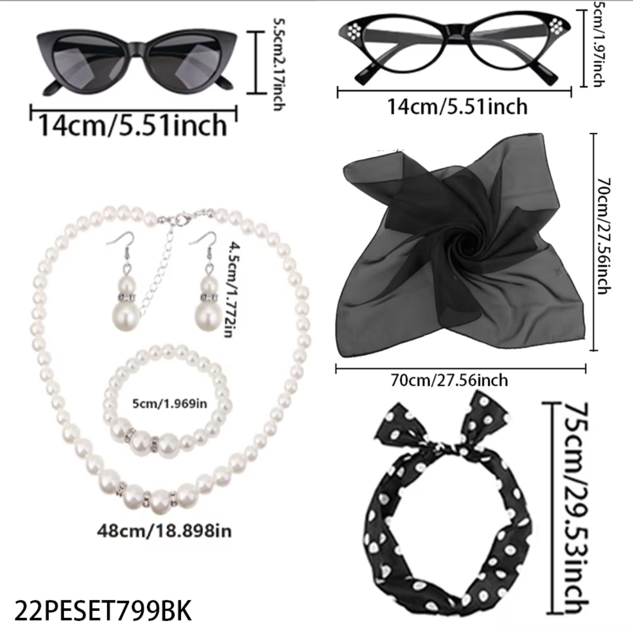 PESENAR 50年代の女性用コスチュームアクセサリーセッ - Women'S Accessories In The 1950S のレビューと価格