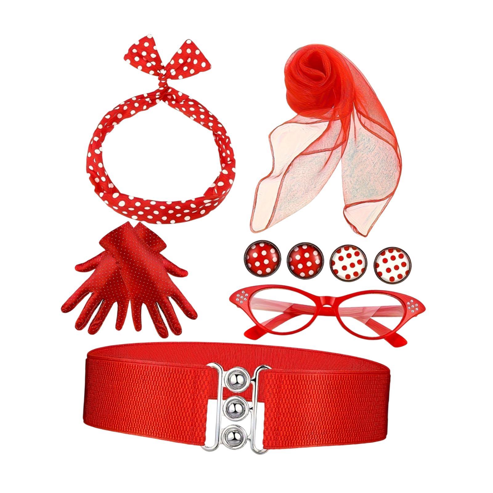 1950年代風の女性用コスチュームアクセサリーセット。スカー - Women'S Accessories In The 1950S のレビューと価格
