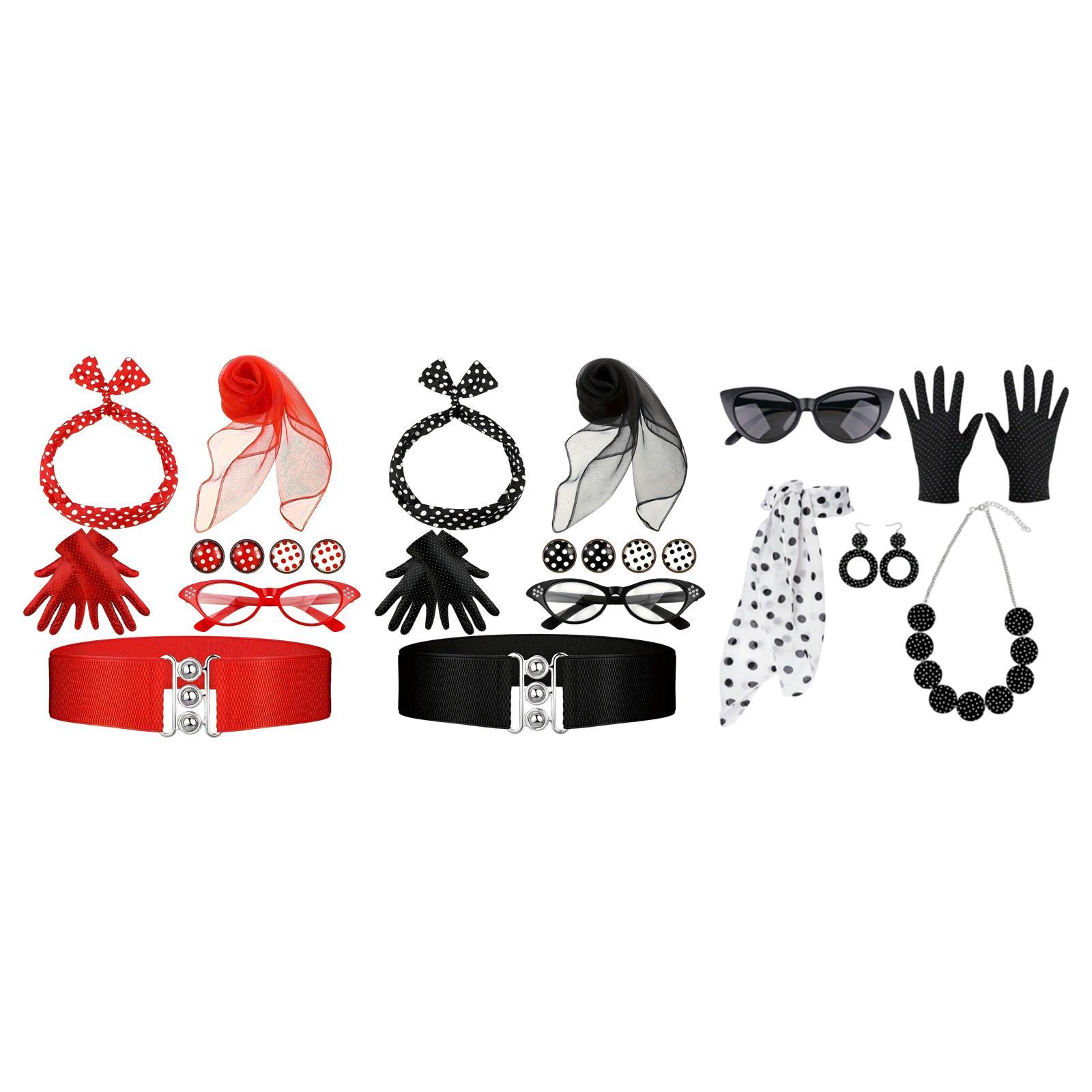 1950年代風の女性用コスチュームアクセサリーセット。スカー - Women'S Accessories In The 1950S のレビューと価格