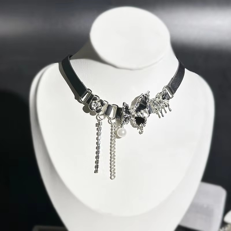 Y2K ヴィンテージ蝶クロスハートスターネックレス女性男性パ - Women'S Emo Accessories のレビューと価格