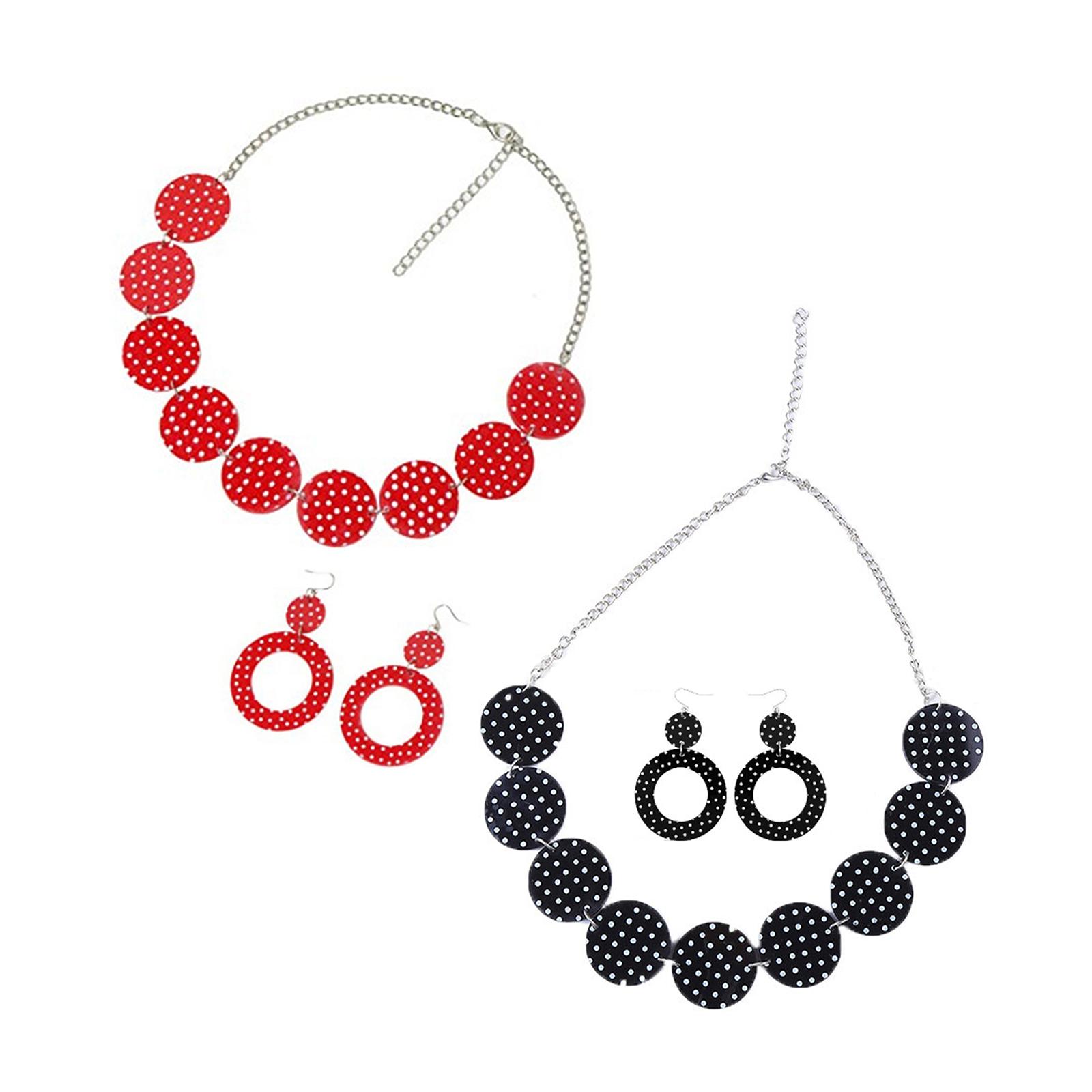 50年代風のデザインのイヤリングとネックレスのセット。ボヘミ - Women'S Accessories In The 1950S のレビューと価格