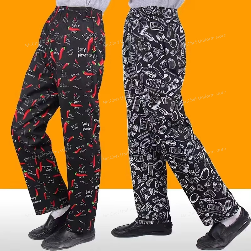 シェフパンツ男性用レストランキッチンユニセックスクックワーク - Women Kitchen Accessories のレビューと価格