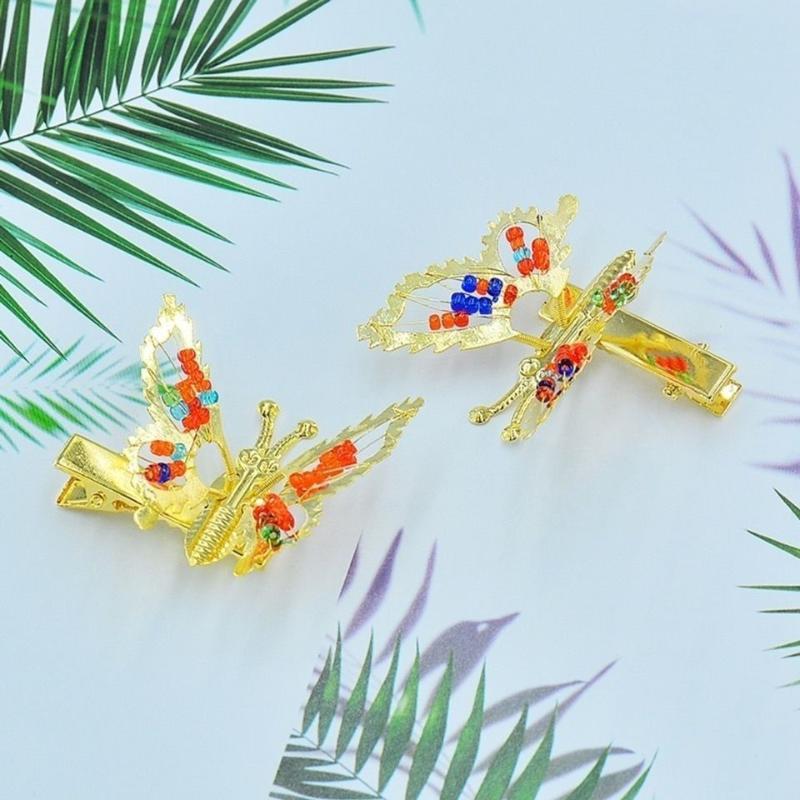 新発売！2個入り、おしゃれなメタリックカラーのビーズと透かし - Women Accessories Sale のレビューと価格