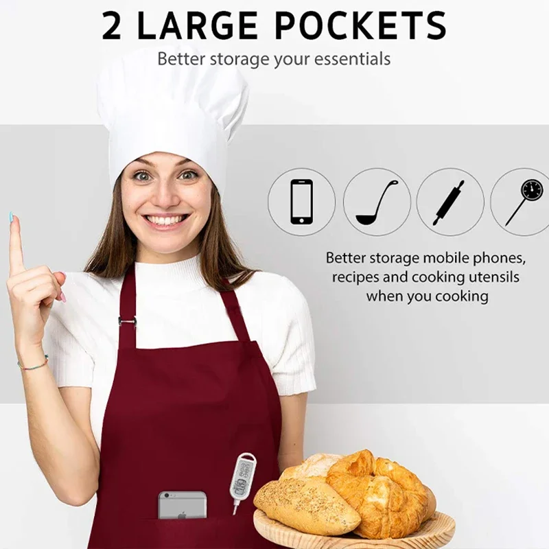 エプロン シェフハット フードサービス キッチンスーツ 調節 - Women Kitchen Accessories のレビューと価格