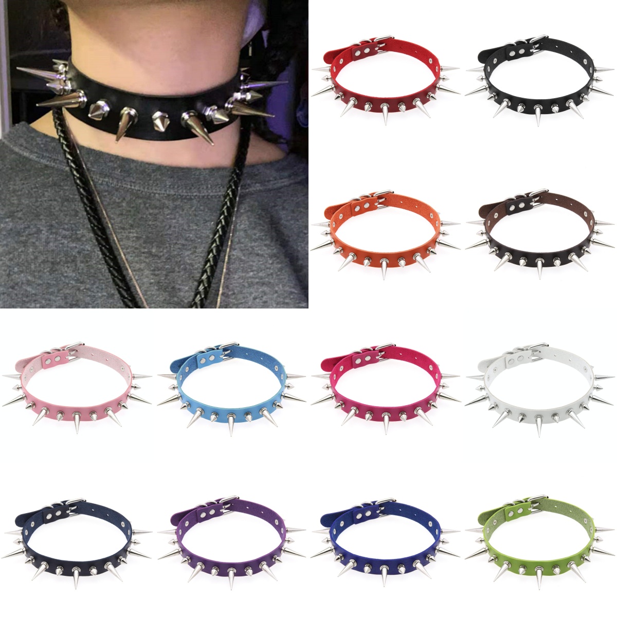 女性と男性のためのハロウィーンエモコスプレゴスチョーカーネッ - Women'S Emo Accessories のレビューと価格